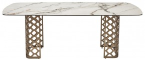 Стол CHIAVARI 220 KL-188 Контрастный мрамор матовый, итальянская керамика / Шампань, ®DISAUR в Березниках - berezniki.ok-mebel.com | фото 8