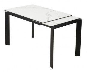 Стол CORNER 120 HIGH GLOSS STATUARIO керамика, стекло/ черный каркас, ®DISAUR в Березниках - berezniki.ok-mebel.com | фото 3