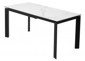 Стол CORNER 120 HIGH GLOSS STATUARIO керамика, стекло/ черный каркас, ®DISAUR в Березниках - berezniki.ok-mebel.com | фото 5