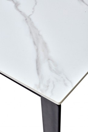 Стол CORNER 120 MATT WHITE MARBLE SOLID CERAMIC / BLACK, ®DISAUR в Березниках - berezniki.ok-mebel.com | фото 3