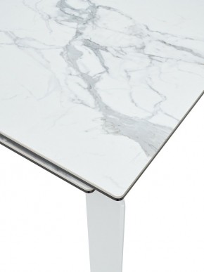 Стол CORNER 120 MATTE STATUARIO Белый мрамор матовый керамика, стекло/ белый каркас, ®DISAUR в Березниках - berezniki.ok-mebel.com | фото 6