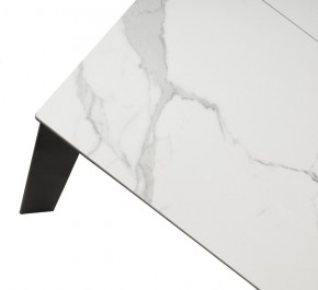 Стол CORNER 120 MATTE STATUARIO Белый мрамор матовый керамика, стекло/ черный каркас, ®DISAUR в Березниках - berezniki.ok-mebel.com | фото 8