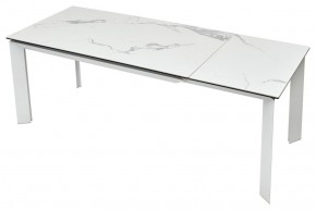 Стол CREMONA 140 MATTE STATUARIO Белый мрамор матовый, керамика/ белый каркас, ®DISAUR в Березниках - berezniki.ok-mebel.com | фото 5