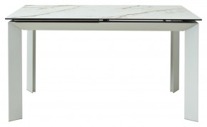 Стол CREMONA 180 KL-188 Контрастный мрамор матовый, итальянская керамика/ белый каркас, ®DISAUR в Березниках - berezniki.ok-mebel.com | фото 2