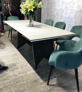 Стол IVAR 180 MARBLES KL-99 Белый мрамор, итальянская керамика, ®DISAUR в Березниках - berezniki.ok-mebel.com | фото 6