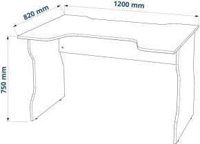 Стол компьютерный ВАРДИГ K1 120x82, антрацит/лайм в Березниках - berezniki.ok-mebel.com | фото 3