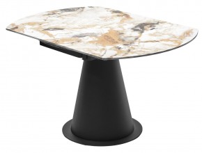 Стол TERAMO 135 GLOSS GRAND JADE SOLID CERAMIC, керамика, поворотн.механизм / Черный каркас, ®DISAUR в Березниках - berezniki.ok-mebel.com | фото 11