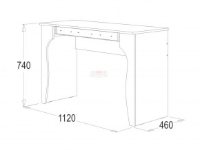 Стол туалетный + Зеркало навесное Ольга-12 (ЛДСП) в Березниках - berezniki.ok-mebel.com | фото 4