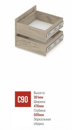 СТОУН С32 Шкаф 3-х створчатый с ящиками (венге/дуб млечный) в Березниках - berezniki.ok-mebel.com | фото 3