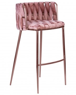 Стул барный DOBRIN EMMA ROSE GOLD, розовый велюр (VF-10) в Березниках - berezniki.ok-mebel.com | фото 2
