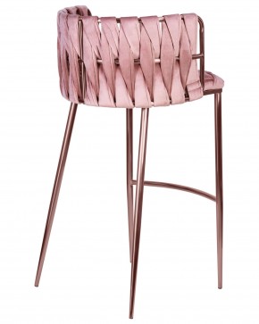 Стул барный DOBRIN EMMA ROSE GOLD, розовый велюр (VF-10) в Березниках - berezniki.ok-mebel.com | фото 4