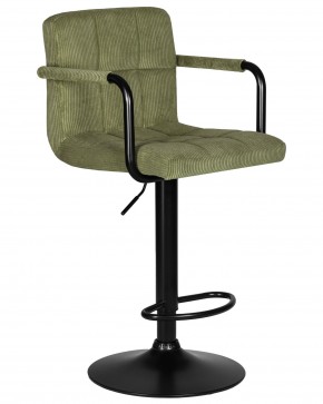 Стул барный DOBRIN KRUGER ARM BLACK, зеленый вельвет (LAR-E2041-7) в Березниках - berezniki.ok-mebel.com | фото 2