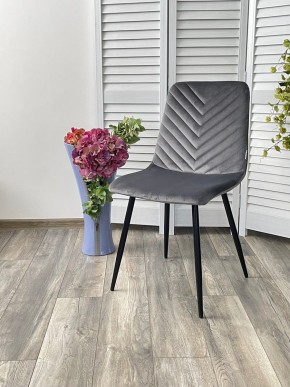 Стул DUKE BLUVEL-14 GREY, велюр / черный каркас М-City в Березниках - berezniki.ok-mebel.com | фото 4