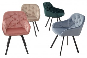 Стул GALE 360 град. поворот. BLUVEL-40 BEIGE, велюр/ черный каркас, М-City в Березниках - berezniki.ok-mebel.com | фото 3