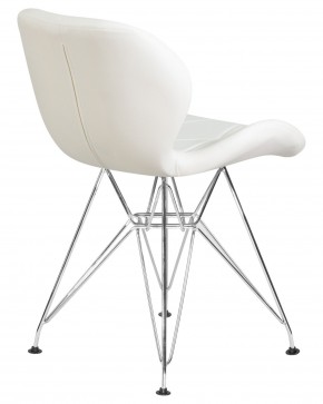 Стул обеденный DOBRIN BUTTERFLY CHROME, ножки хром, цвет белый в Березниках - berezniki.ok-mebel.com | фото 4