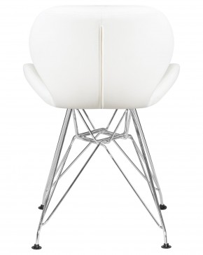 Стул обеденный DOBRIN BUTTERFLY CHROME, ножки хром, цвет белый в Березниках - berezniki.ok-mebel.com | фото 5
