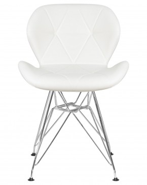 Стул обеденный DOBRIN BUTTERFLY CHROME, ножки хром, цвет белый в Березниках - berezniki.ok-mebel.com | фото 6