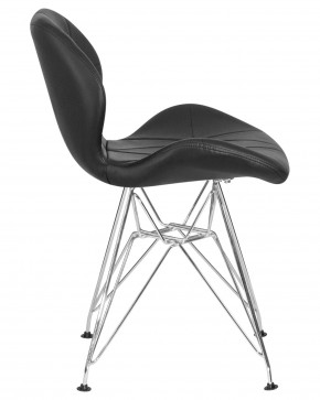 Стул обеденный DOBRIN BUTTERFLY CHROME, ножки хром, цвет чёрный в Березниках - berezniki.ok-mebel.com | фото 3