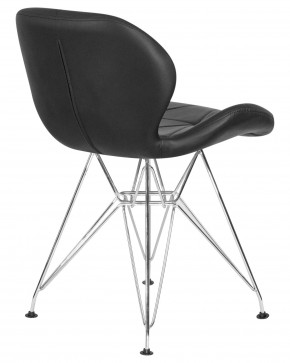 Стул обеденный DOBRIN BUTTERFLY CHROME, ножки хром, цвет чёрный в Березниках - berezniki.ok-mebel.com | фото 4