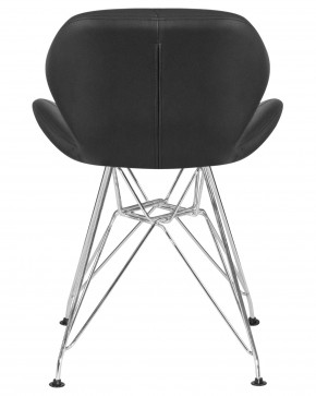 Стул обеденный DOBRIN BUTTERFLY CHROME, ножки хром, цвет чёрный в Березниках - berezniki.ok-mebel.com | фото 5