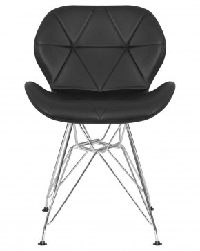 Стул обеденный DOBRIN BUTTERFLY CHROME, ножки хром, цвет чёрный в Березниках - berezniki.ok-mebel.com | фото 7