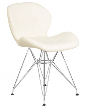 Стул обеденный DOBRIN BUTTERFLY CHROME, ножки хром, цвет кремовый в Березниках - berezniki.ok-mebel.com | фото 2