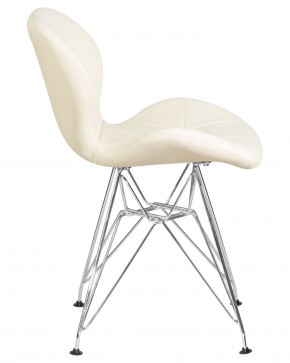 Стул обеденный DOBRIN BUTTERFLY CHROME, ножки хром, цвет кремовый в Березниках - berezniki.ok-mebel.com | фото 3