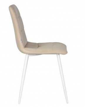 Стул обеденный DOBRIN CHILLY, Бежевый Holland 07, основание белое в Березниках - berezniki.ok-mebel.com | фото 3