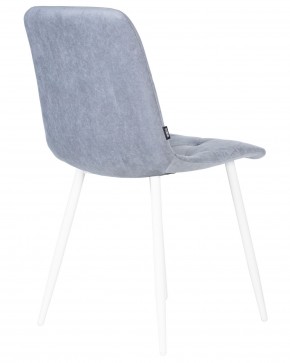 Стул обеденный DOBRIN CHILLY ROMBO, Серо-голубой Simple 26, основание белый в Березниках - berezniki.ok-mebel.com | фото 4