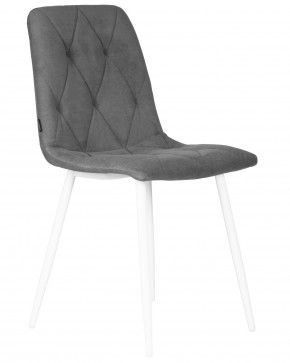 Стул обеденный DOBRIN CHILLY ROMBO, Серый Simple 33, основание белый в Березниках - berezniki.ok-mebel.com | фото 2