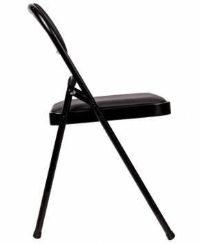 Стул складной BRABIX "Golf Plus CF-003 Комфорт" (черный каркас, кожзам черный) 531566 в Березниках - berezniki.ok-mebel.com | фото 4