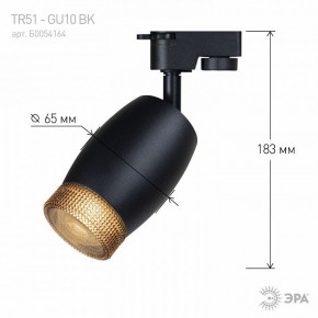 Светильник на штанге Эра  TR51 - GU10 BK в Березниках - berezniki.ok-mebel.com | фото 4