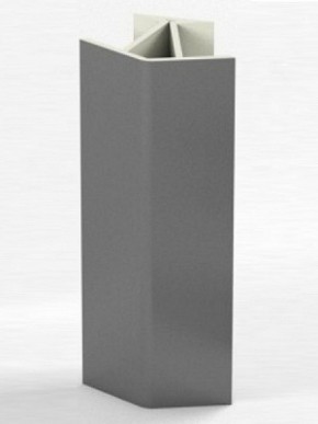 Угловое соединение для цоколя 135 гр. h100 мм (Алюминий, Белый, Черный, Сонома) в Березниках - berezniki.ok-mebel.com | фото