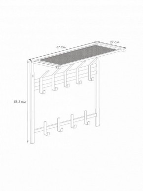 Вешалка-полка Торонто 22 в Березниках - berezniki.ok-mebel.com | фото 2