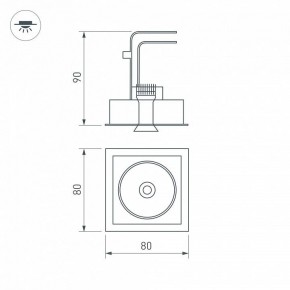 Встраиваемый светильник Arlight CL-SIMPLE-S80x80-9W Warm3000 (BK, 45 deg) 028149 в Березниках - berezniki.ok-mebel.com | фото 9