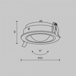 Встраиваемый светильник Maytoni Lens DL105-12W3K-W в Березниках - berezniki.ok-mebel.com | фото 6