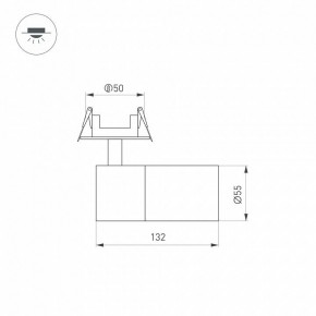 Встраиваемый светильник на штанге Arlight LGD-ARTEMIS-BUILT-FLAP-R55-12W 051797 в Березниках - berezniki.ok-mebel.com | фото 3