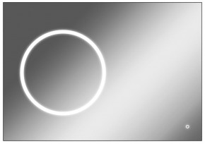 Зеркало Eclipse 100 black с подсветкой Sansa (SE1032Z) в Березниках - berezniki.ok-mebel.com | фото