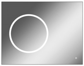 Зеркало Eclipse 90 black с подсветкой Sansa (SE1031Z) в Березниках - berezniki.ok-mebel.com | фото