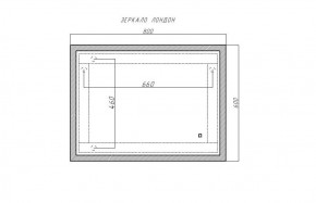 Зеркало Лондон 800х600 с подсветкой Домино (GL7019Z) в Березниках - berezniki.ok-mebel.com | фото 8